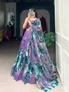 Purple Colour Tussar Silk With Floral Print Lehenga With Blouse Dupatta Wholesale Price In Surat